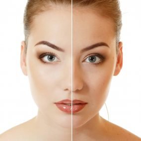 beauty concept before and after contrast, power of retouch 2